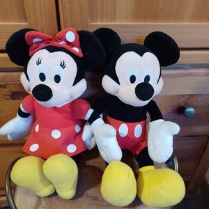 Minny and Mikey mouse plush toys 15 inches